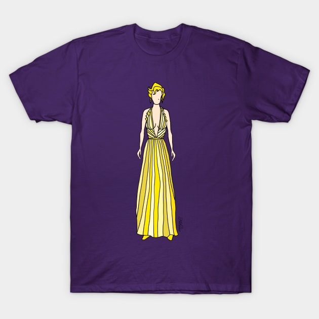 Golden Stripe Dress T-Shirt by notsniwart